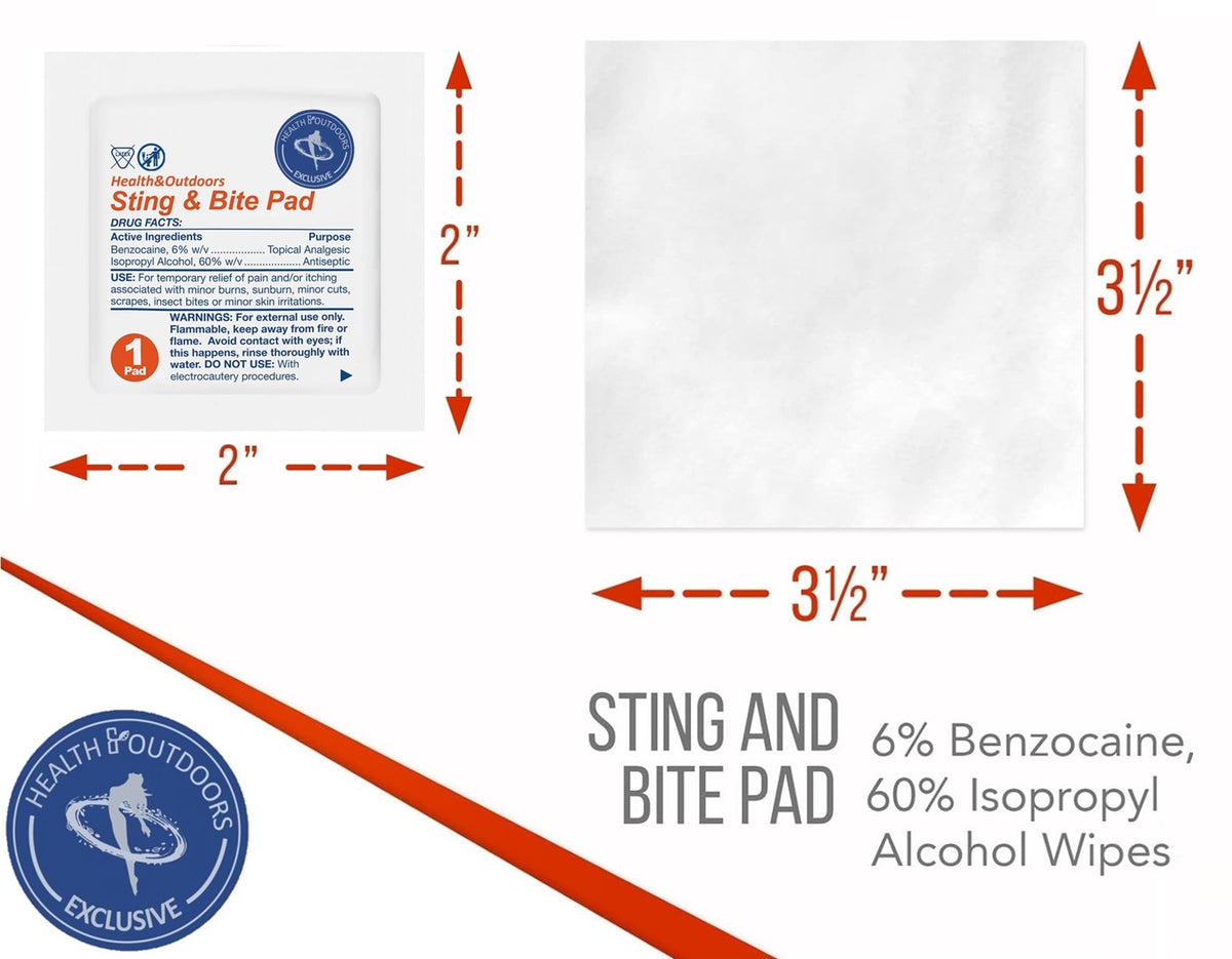 Dynarex Bite and Sting Pads 100 CT