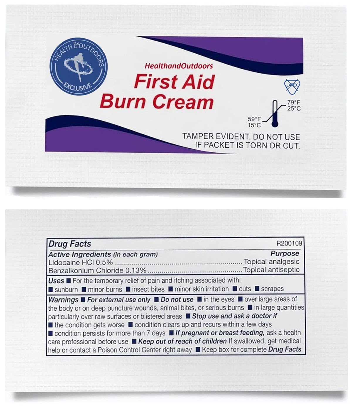 First Aid Burn Cream 48 Packets, 0.9g