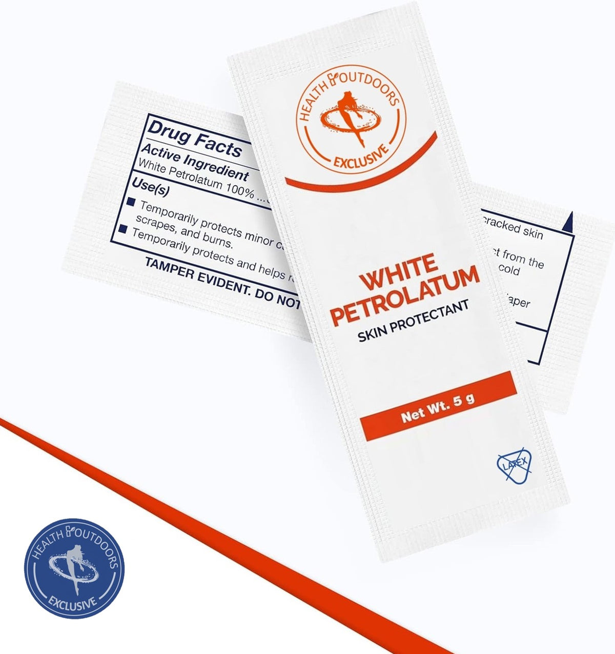 White Petrolatum Foil Packets 48CT