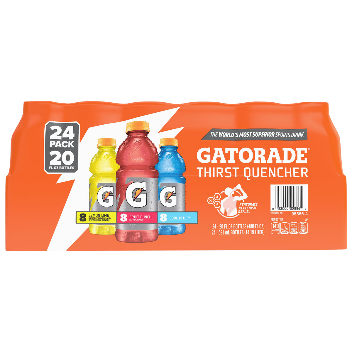 Gatorade Thirst Quencher 24CT 20oz Variety Pack
