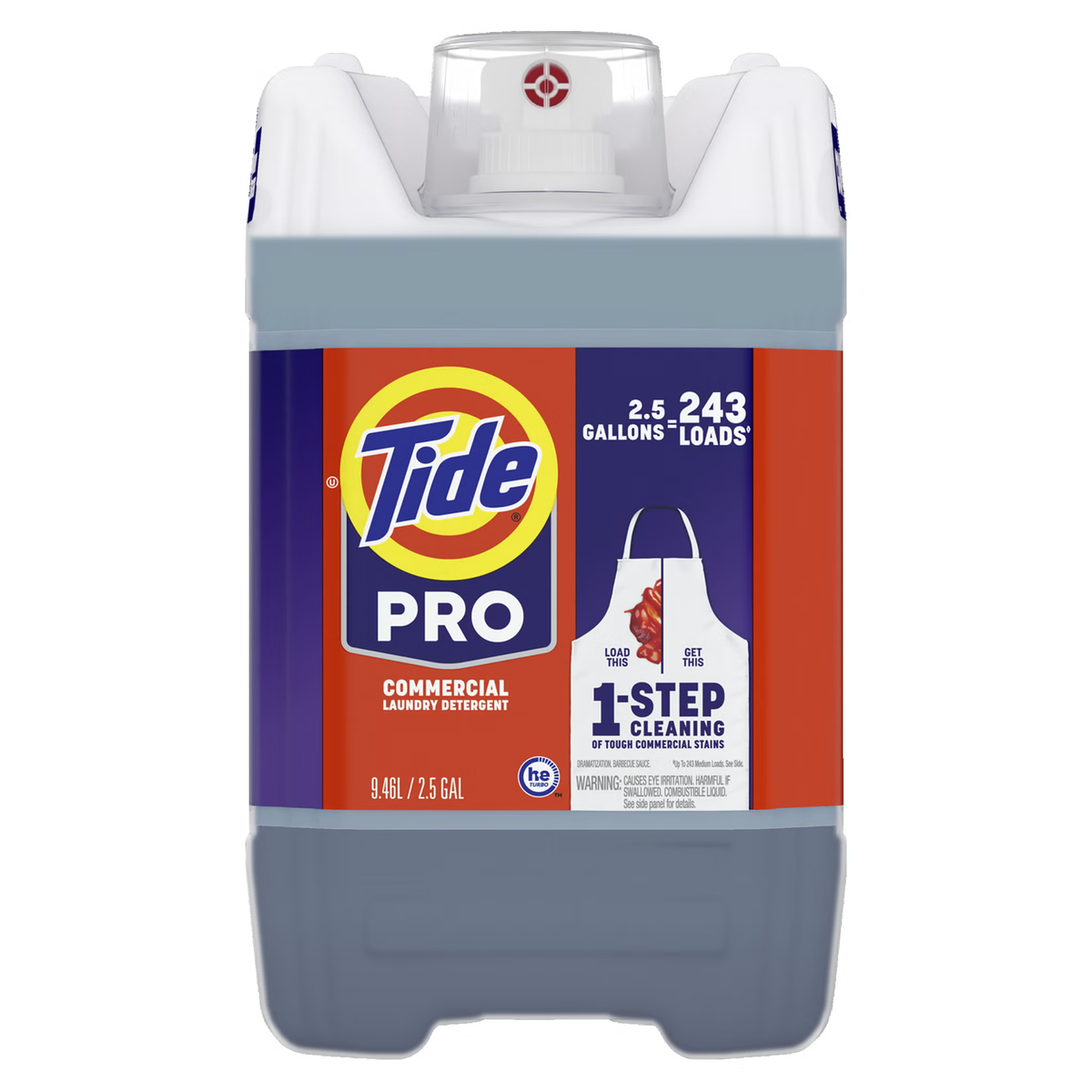 Tide PRO Commercial HE Liquid Laundry Detergent — original retail packaging, view 2