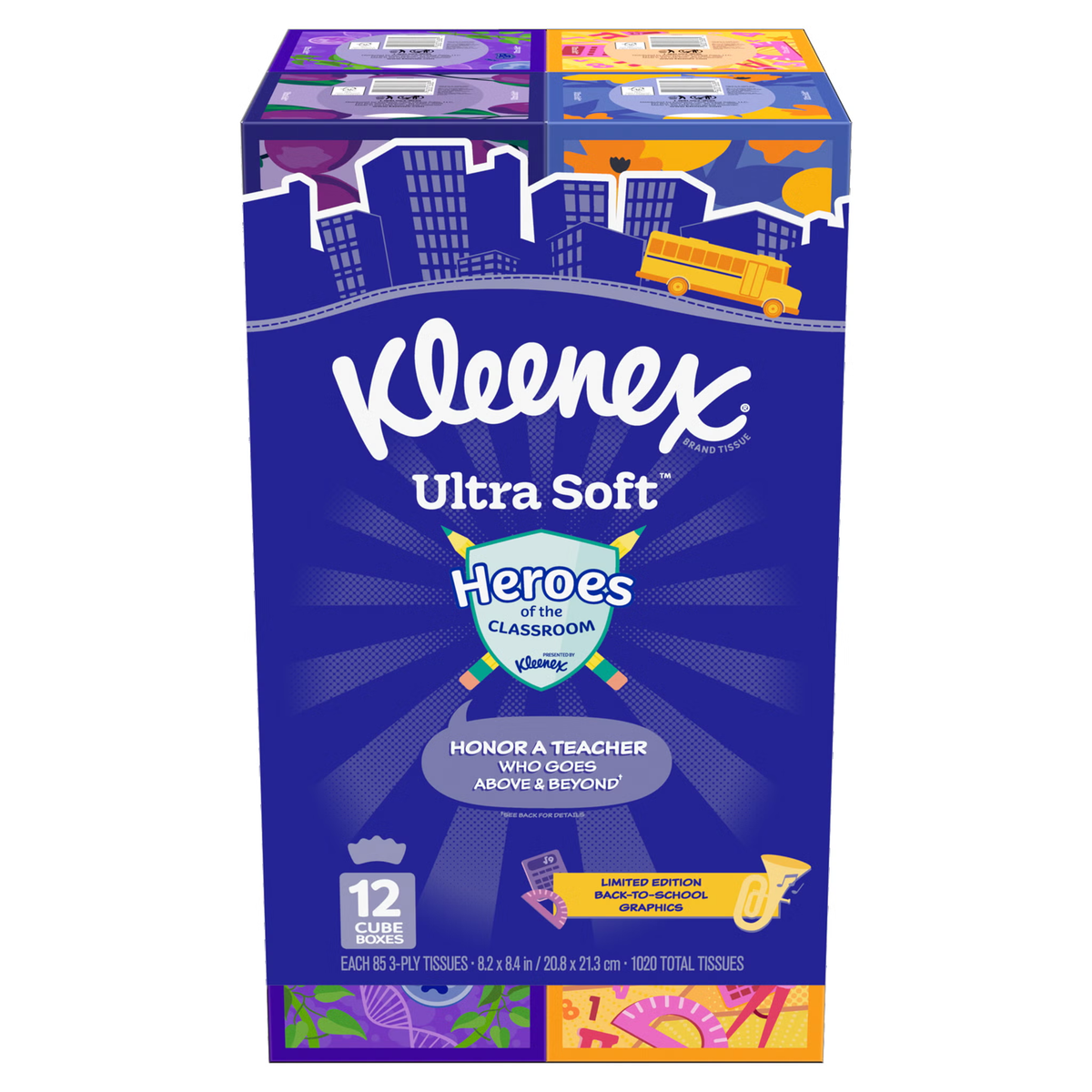 Kleenex Ultra Soft 3-Ply Facial Tissues — original retail packaging, view 2