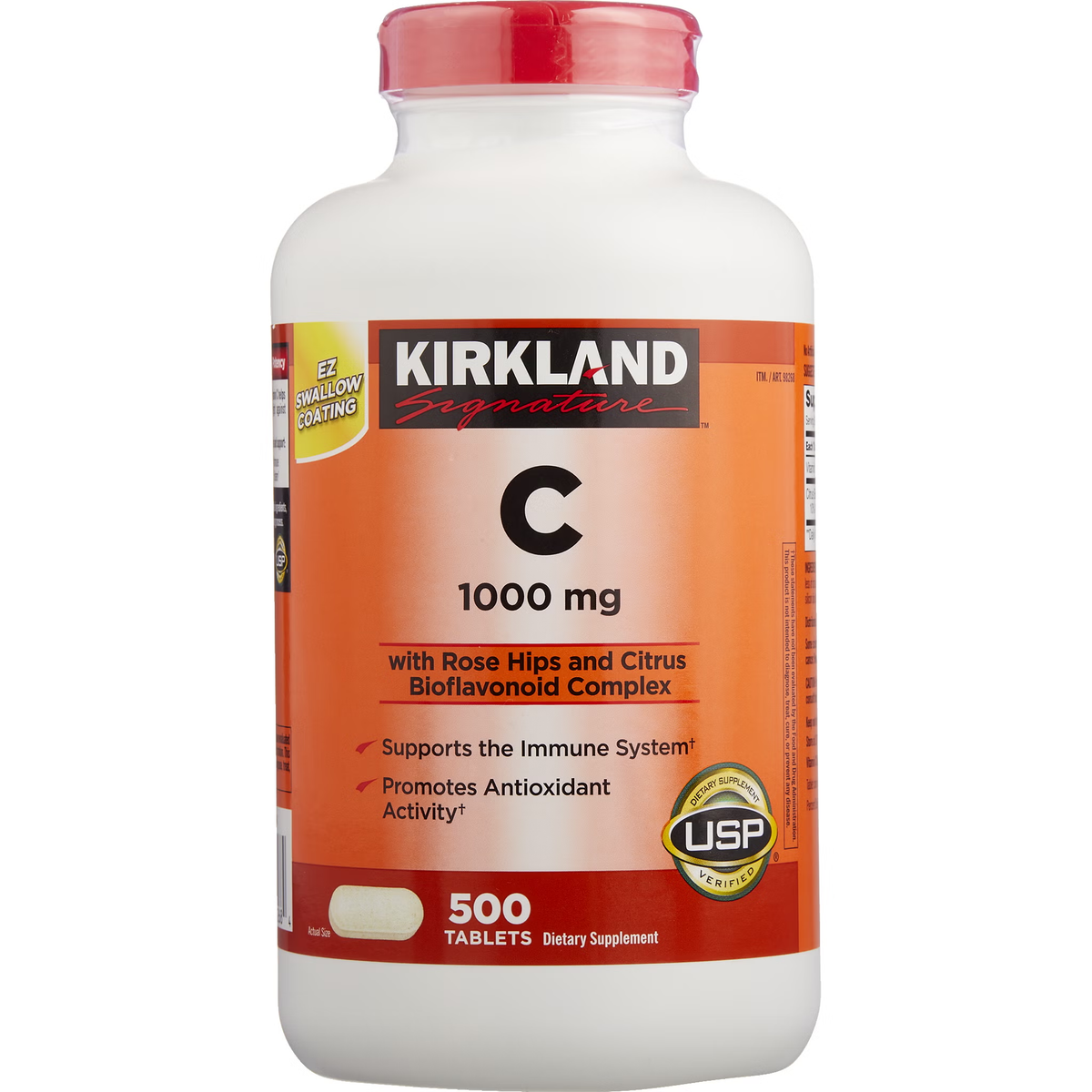 Kirkland Signature Vitamin C 1000 mg — original retail packaging, view 1