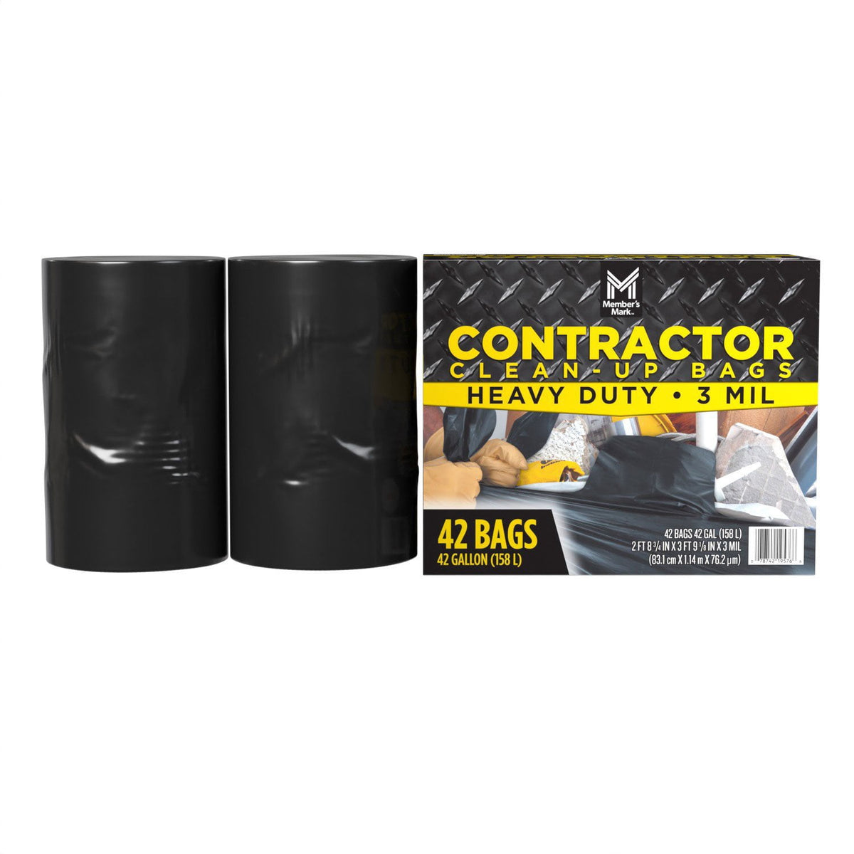 Member's Mark Commercial Contractor 42-Gallon Clean-Up Bags, 42 ct.
