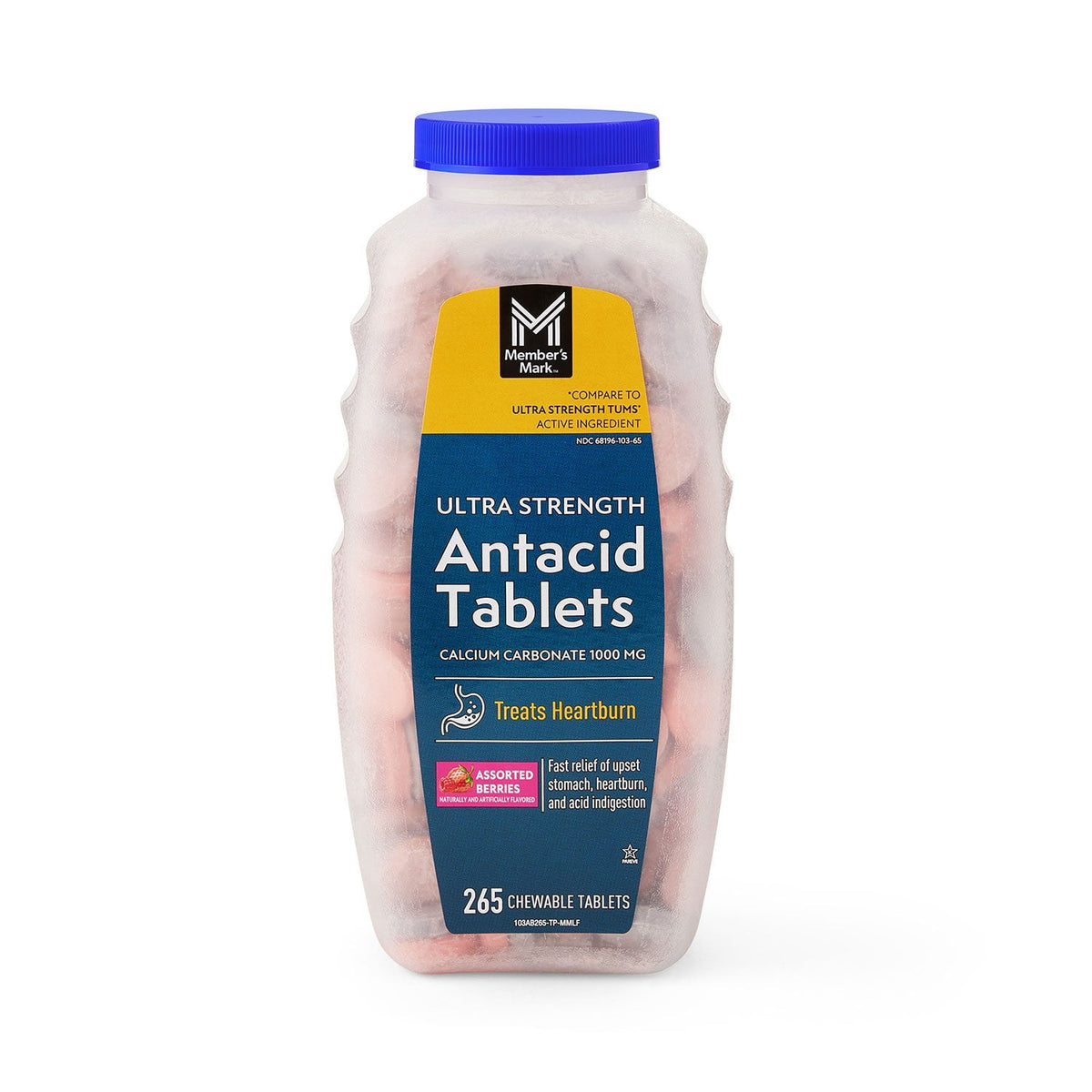 Member's Mark Ultra Strength Antacid Chewable Tablets, Assorted Berry, 265 ct./pk., 2 pk.