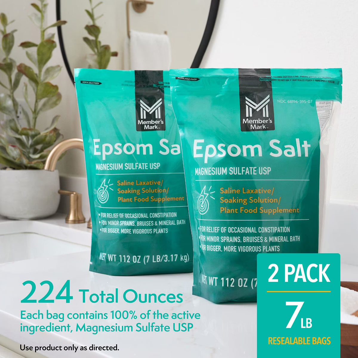 Member's Mark Epsom Salt, 7 lbs., 2 pk.