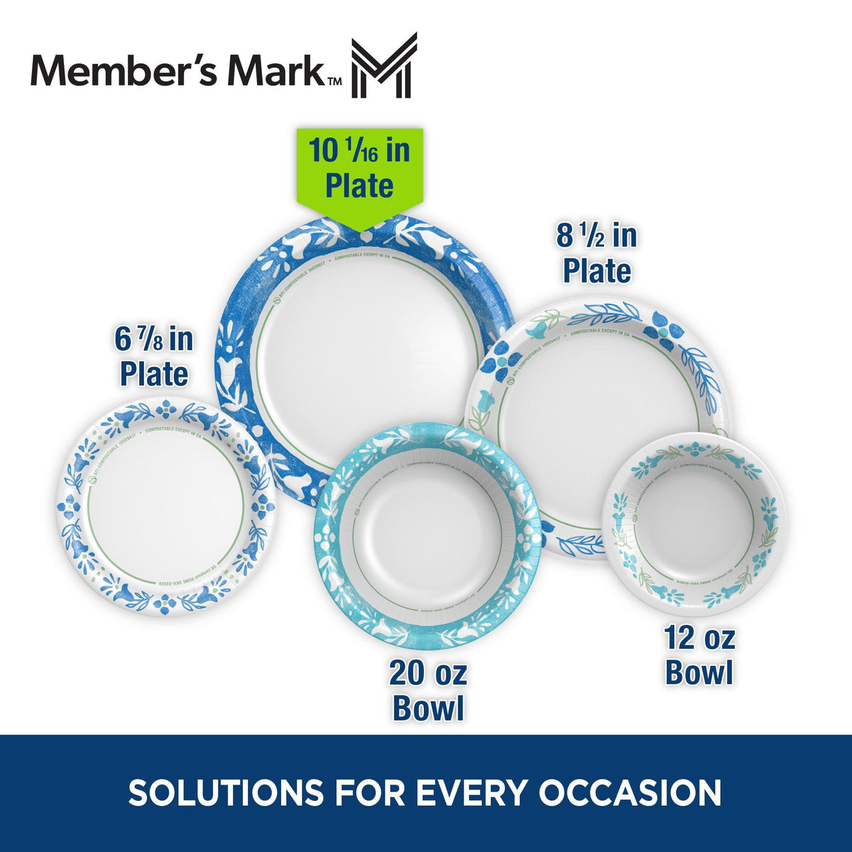 Member's Mark Ultra Dinner Paper Plates, 10", 204 ct.