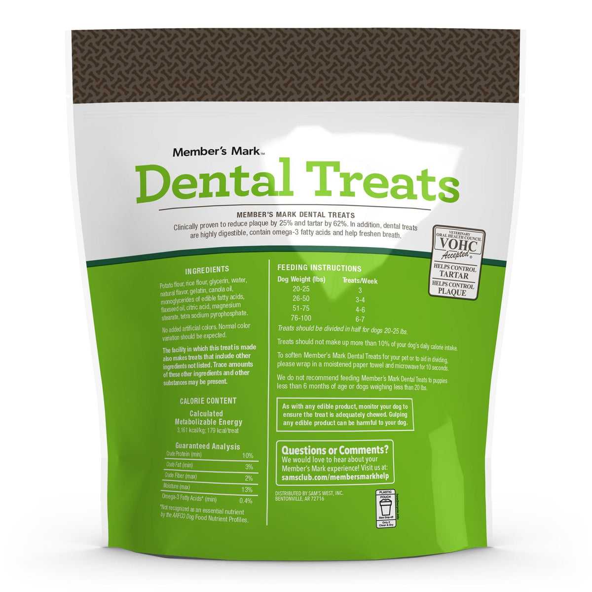 Member's Mark Dental Chew Treats for Dogs, 30 ct.