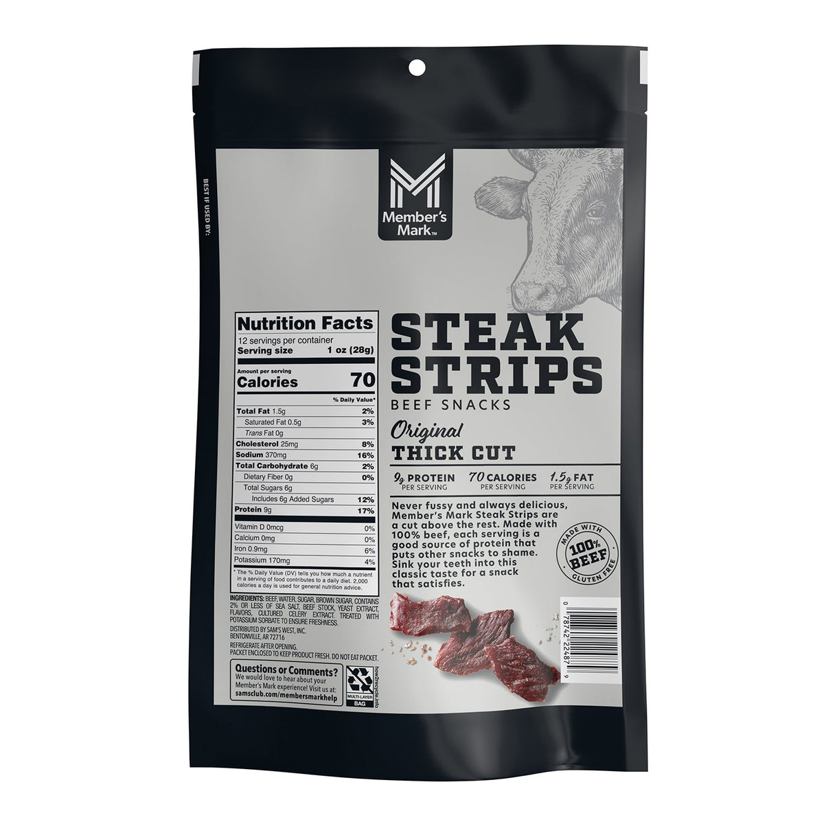 Member's Mark Beef Steak Strips, 12 oz.
