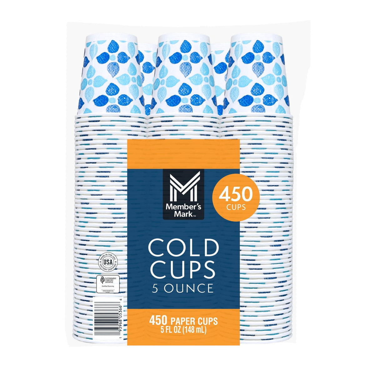 Member's Mark Printed Paper Bath Cold Cup 5 oz., 450 ct.