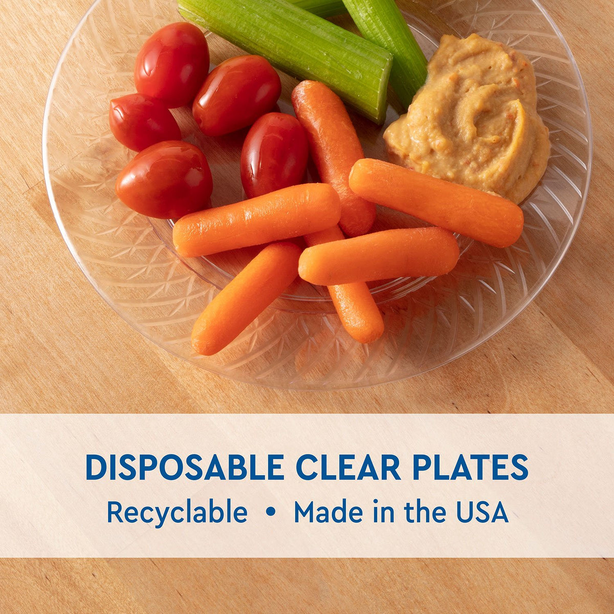 Member's Mark Clear Plastic Plates, 6.25" 90 ct.