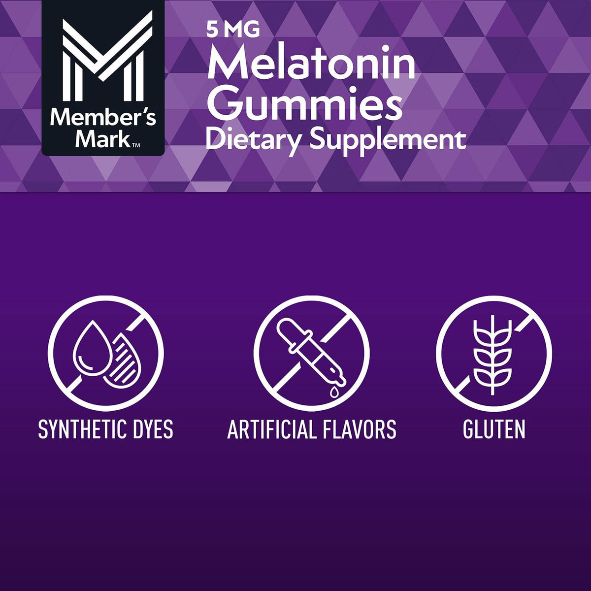 Member’s Mark Melatonin Gummies, 5 mg, Strawberry, 200 ct.