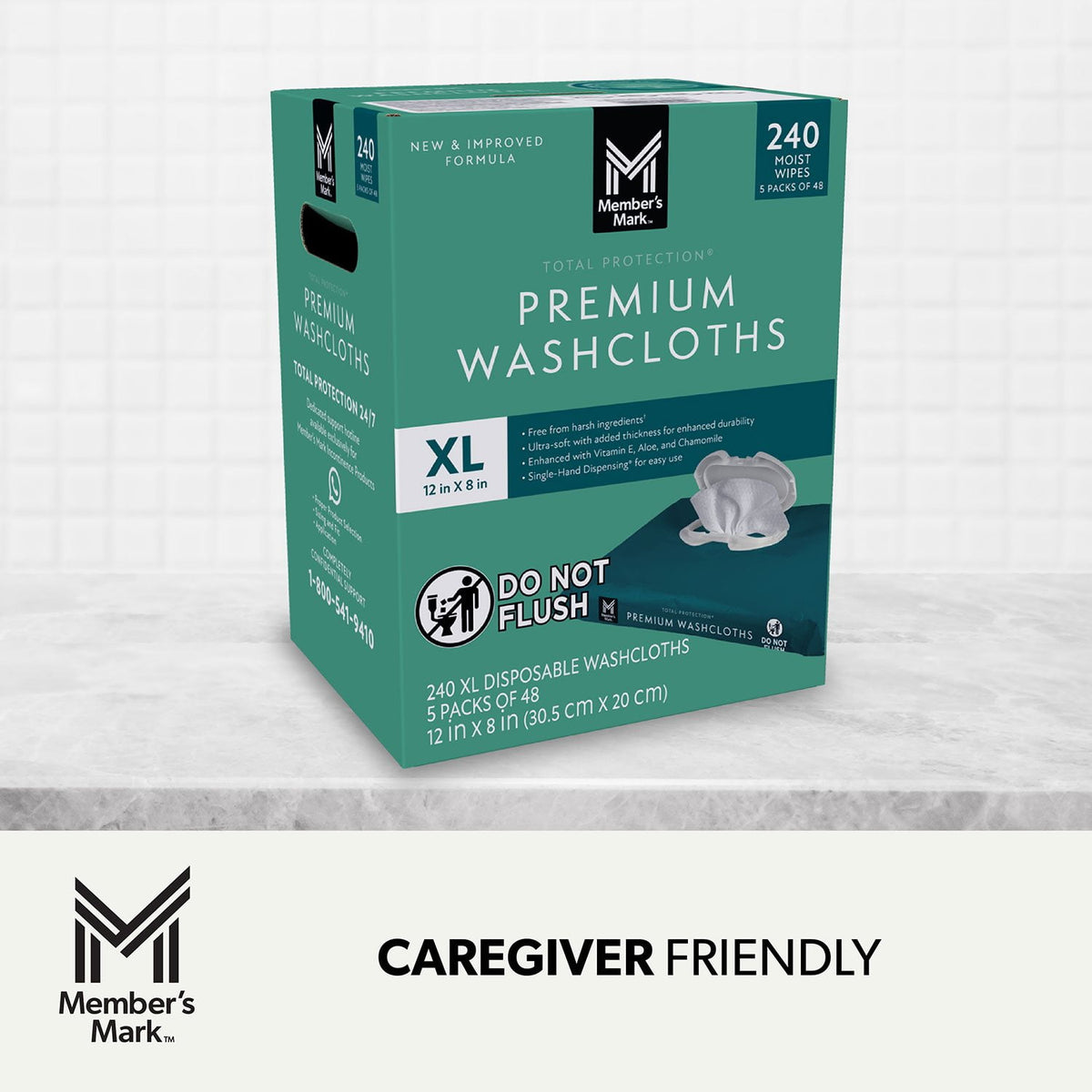Member's Mark Adult Washcloths, 240 ct.