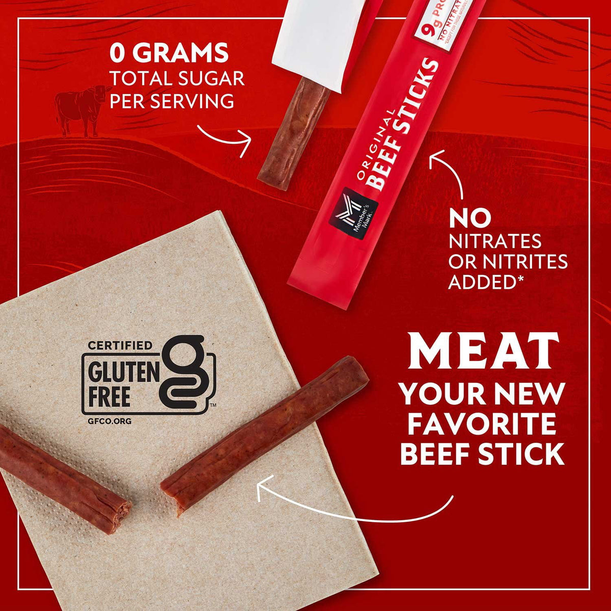 Member's Mark Original Beef Sticks 1 oz., 12 pk.