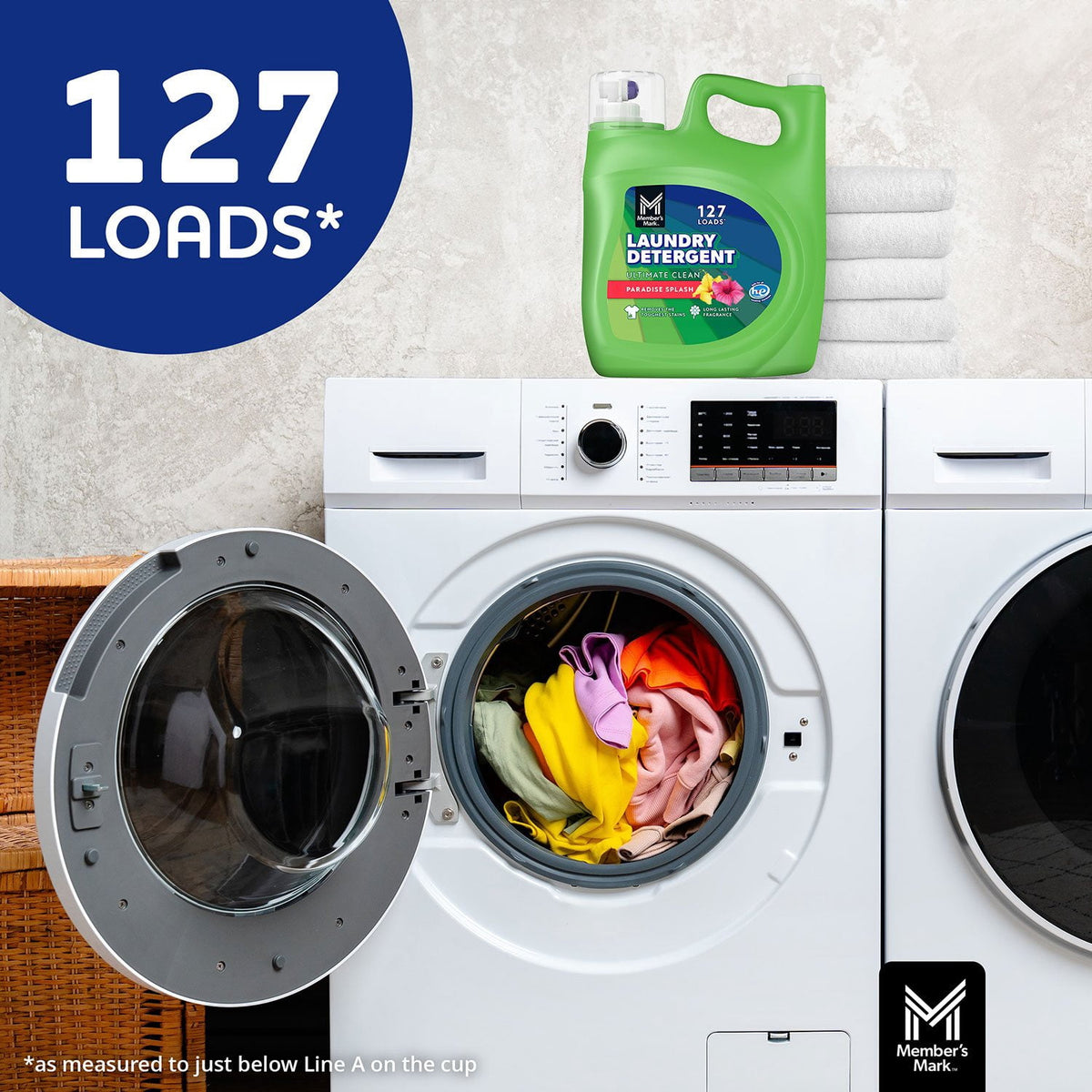 Member's Mark Liquid Laundry Detergent, Paradise Splash, 127 loads, 196 fl. oz.