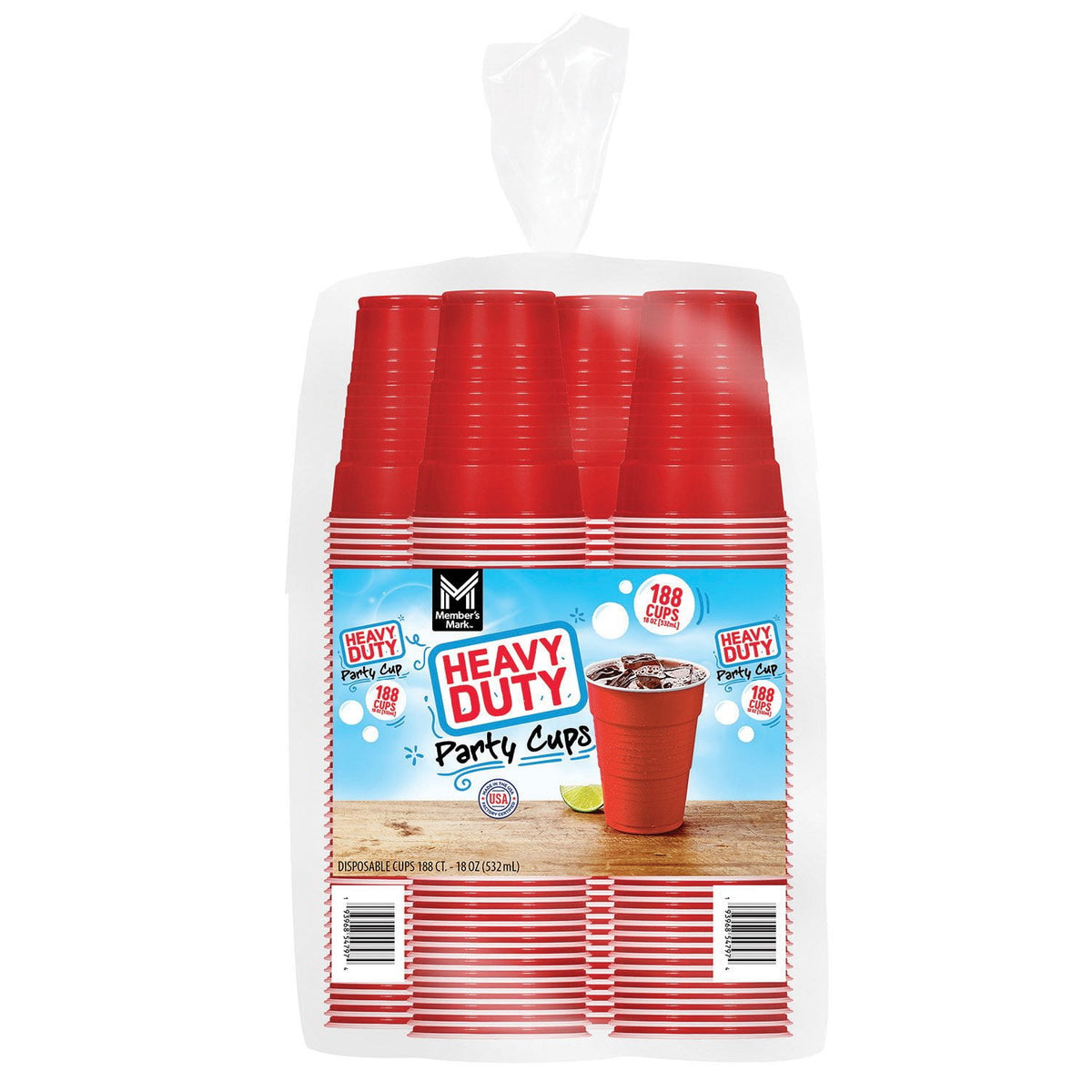 Member's Mark Heavy-Duty, Red Cups, 18 oz., 188 ct.