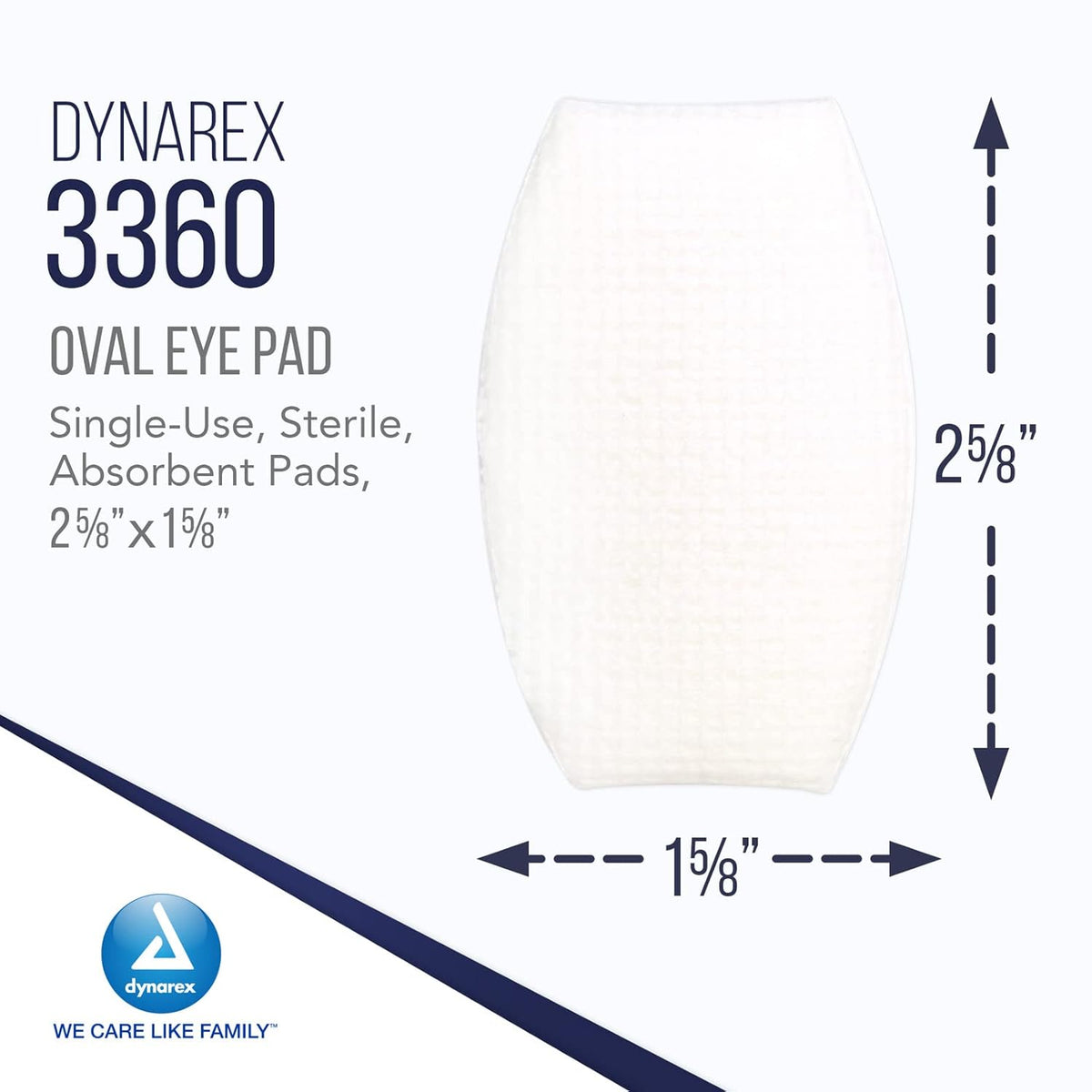 Sterile Oval Eye Pads 1 5/8" × 2 5/8"