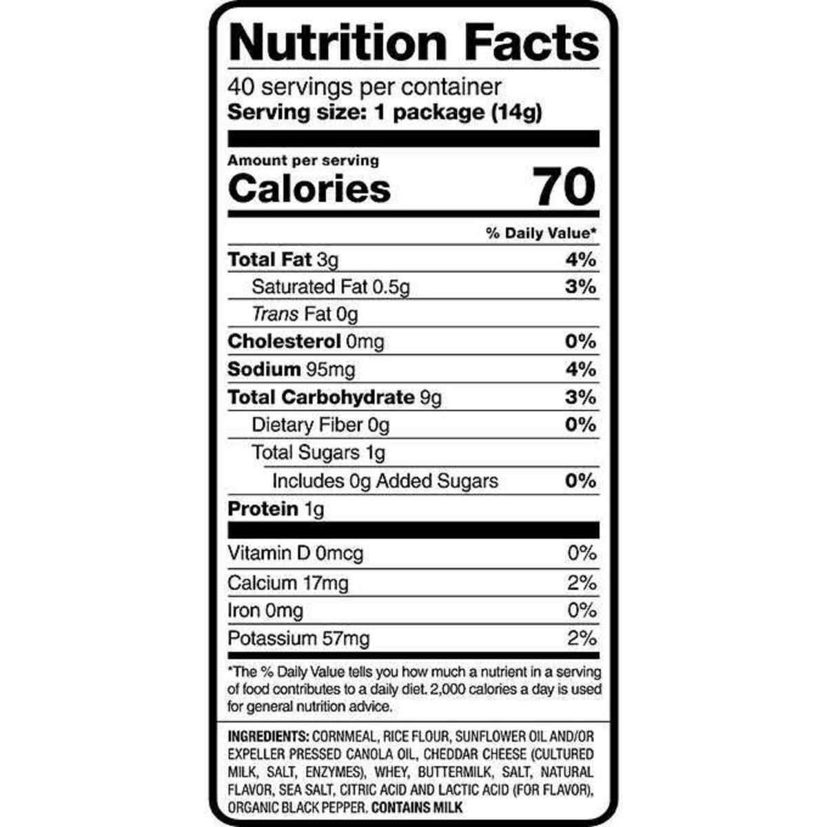Pirates Booty Baked Rice and Corn Puffs, White Cheddar, 40 ct