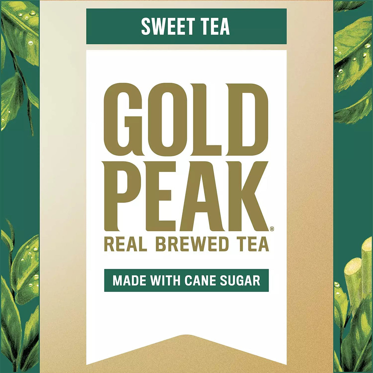 Gold Peak Naturally Sweet Real Brewed Tea, Picked for Peak Taste, Made With Cane Sugar - By Gourmet Kitchn - (18.5oz / 18pk)
