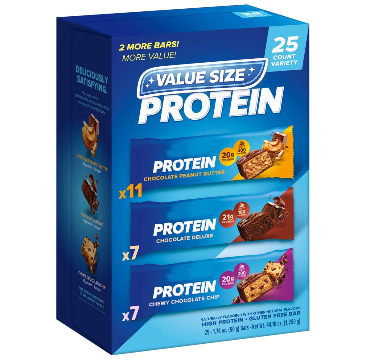 Pure Proteins, 25 Protein Bars, Variety, 20g Protein, Lasting Energy and Delicious Flavor, High Protein, Gluten Free