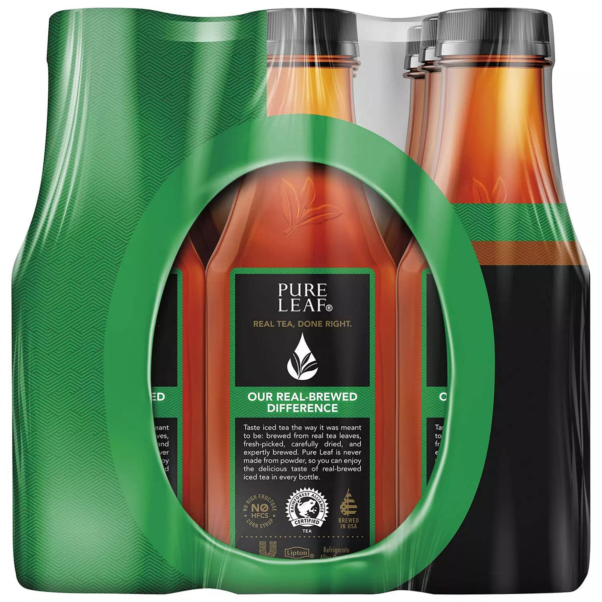 Pure Leaf Unsweetened Iced Real Brewed Tea - Never From Powder - By Gourmet Kitchn - 2 Boxes (16.9oz - 18 pk per Box), Total