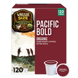 KS Organic Pacific Bold K Cup Coffee Pods, 120 CT, Extra Bold, Dark Coffee