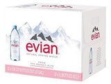 evian Natural Spring Water (One Case of 12 Individual Bottles, Each Bottle is 1 Liter) Naturally Filtered Spring Water in