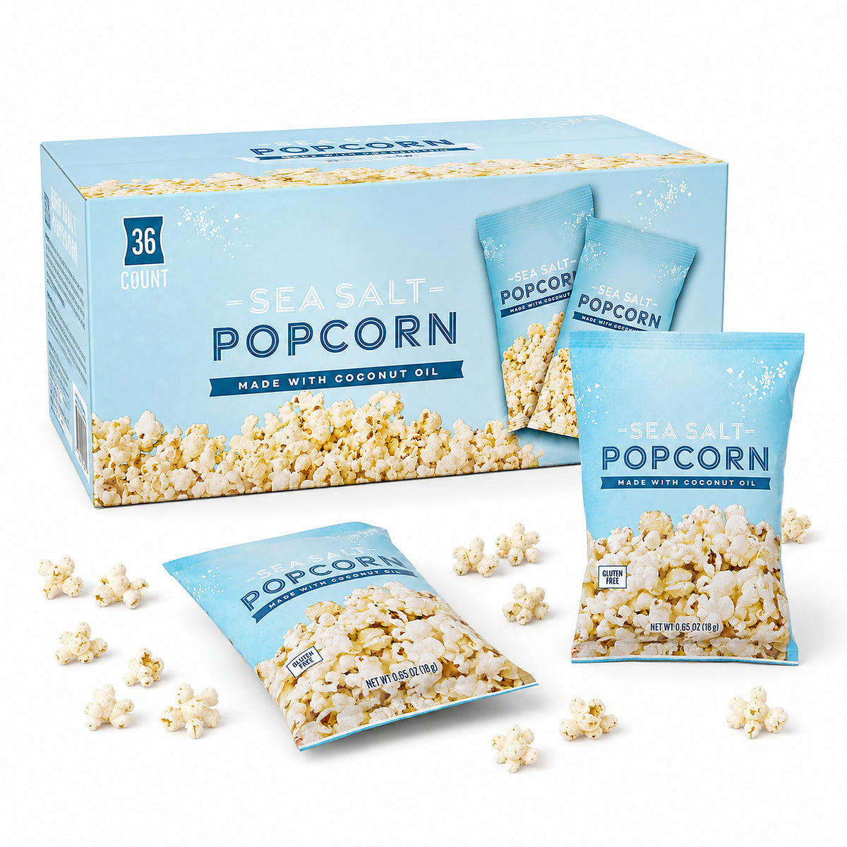 Signature Popcorn, Sea Salt 36 Packs of Premium Popcorn, Made with Coconut Oil — additional product image 4