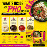 Vietnamese Pho Beef Noodle Soup 9 Bowls Pack, Ready in 3 Minutes, Gluten-Free, with Chili Oil — additional product image 5