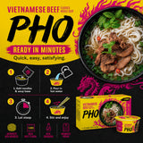 Vietnamese Pho Beef Noodle Soup 9 Bowls Pack, Ready in 3 Minutes, Gluten-Free, with Chili Oil — additional product image 7