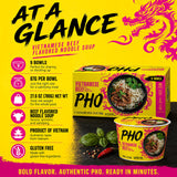 Vietnamese Pho Beef Noodle Soup 9 Bowls Pack, Ready in 3 Minutes, Gluten-Free, with Chili Oil — additional product image 8