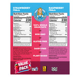Strawberry and Raspberry PB&J BoBo Snackbars, 20 Count Variety Pack, Soft-Baked Peanut Butter Jelly Snacks, Gluten Free