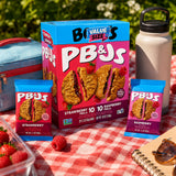 Strawberry and Raspberry PB&J BoBo Snackbars, 20 Count Variety Pack, Soft-Baked Peanut Butter Jelly Snacks, Gluten Free