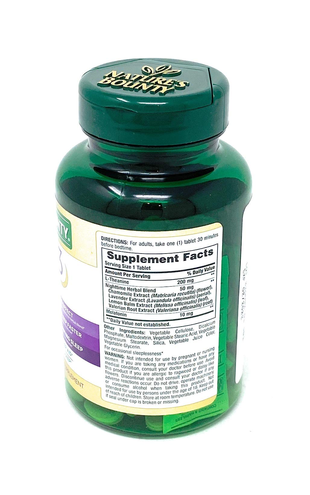 Nature's Bounty Sleep3 10mg. Melatonin, 120 Tablets — additional product image 2