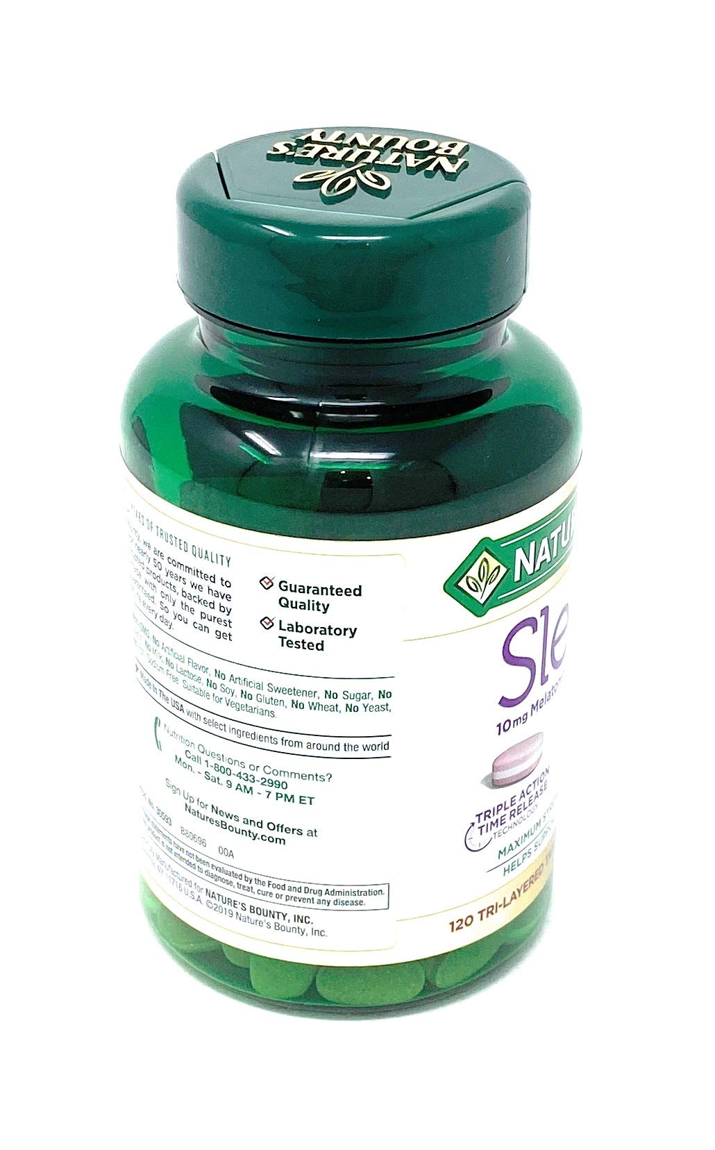 Nature's Bounty Sleep3 10mg. Melatonin, 120 Tablets — additional product image 3