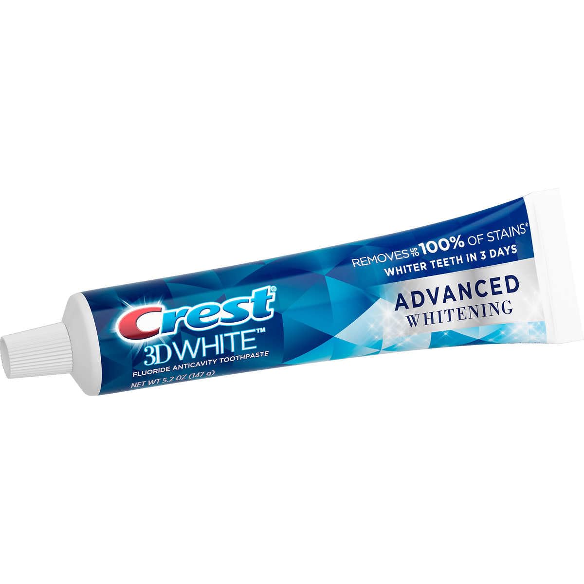 Crest 3D White Advanced Whitening Toothpaste, 5.2 oz (Pack of 5) — additional product image 3