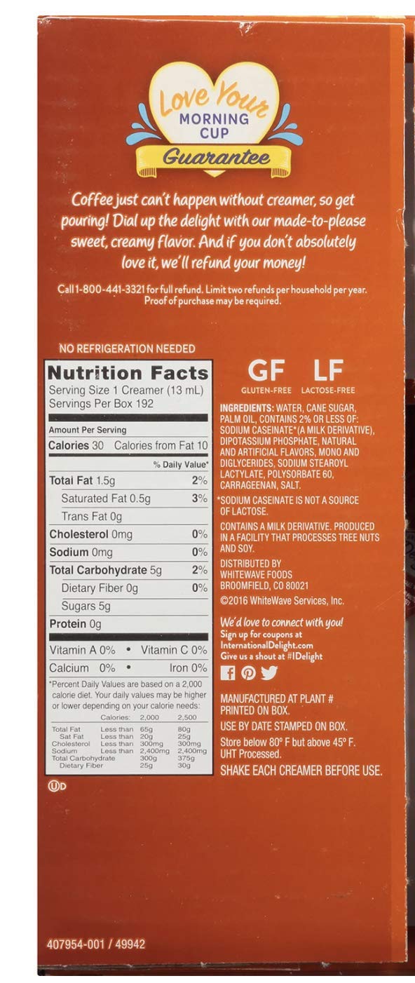 International Delight Hazelnut Coffee Creamer Singles, 84 Fl Oz, 192 Count — additional product image 2