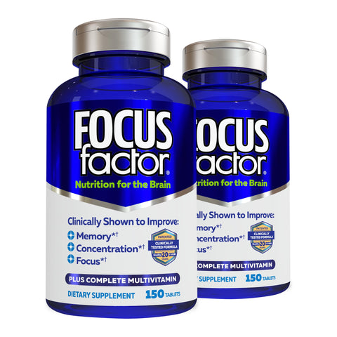 Focus Factor Nutrition for The Brain, Improved Memory & Concentration Brain Supplement, Complete Multivitamin with Vitamins