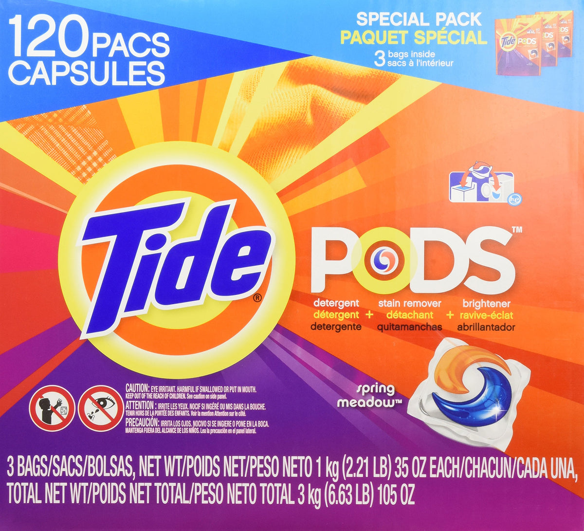 Tide Pods (Spring Meadow) - 132 Count — additional product image 3