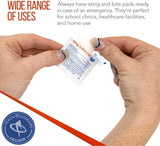HEALTH & OUTDOORS Sting and Bite Pads (120 CT) for Itch and Pain Relief, 6% Benzocaine, Useful for Burns and Wounds, Compact