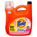 Tide Liquid Laundry Detergent with A Touch of Downy, April Fresh, 100 Loads 154 Fl Oz