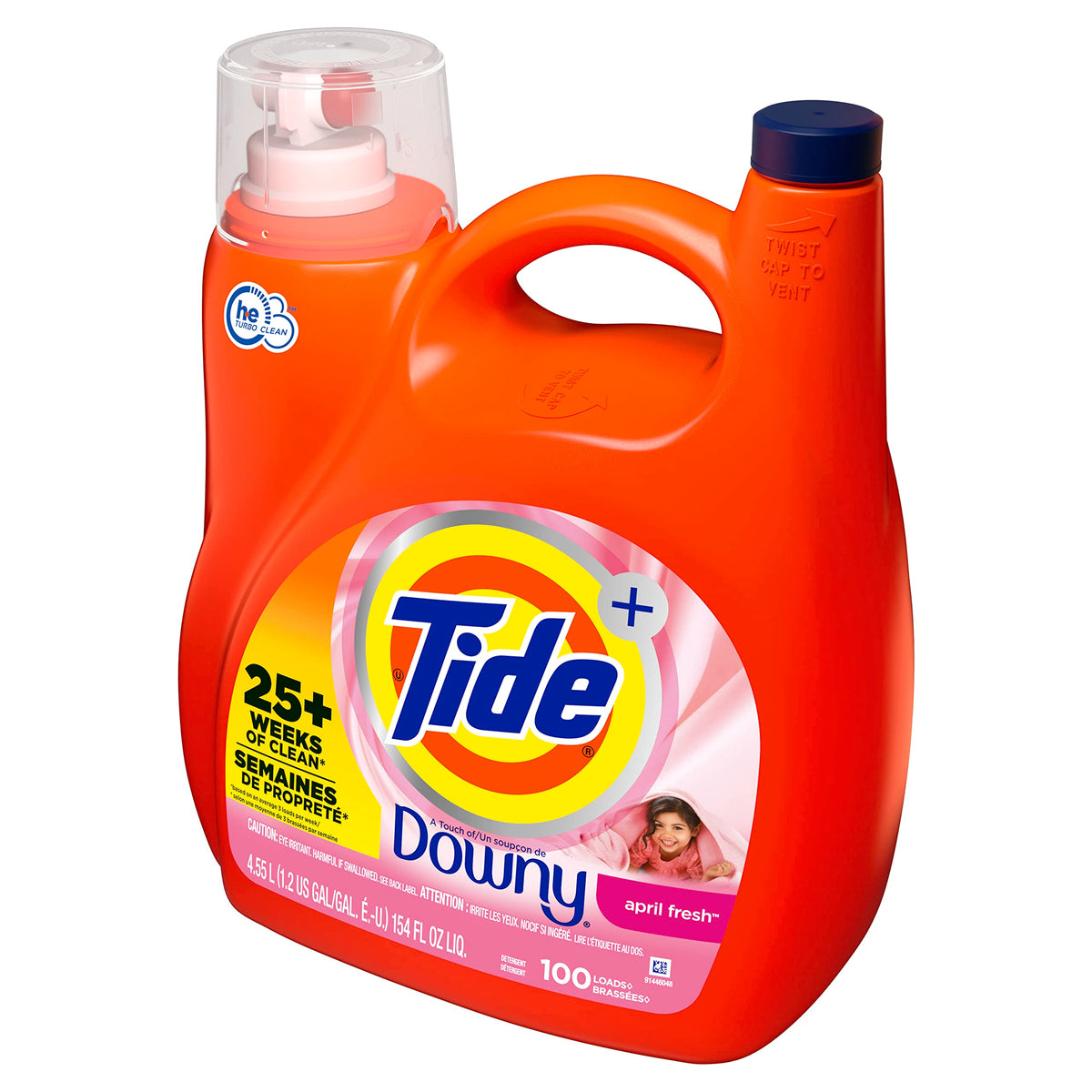 Tide Liquid Laundry Detergent with A Touch of Downy, April Fresh, 100 Loads 154 Fl Oz — additional product image 3