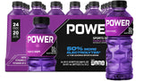 Power Sports Drink Grape Purple 24CT, Electrolyte Enhanced Hydration Drink 20 oz