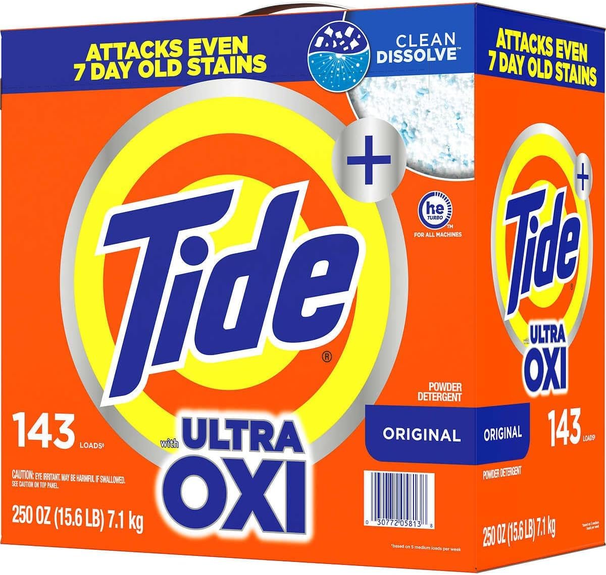 Tide HE Ultra Oxi Powder Laundry Detergent, Original, 250 Ounce — additional product image 3