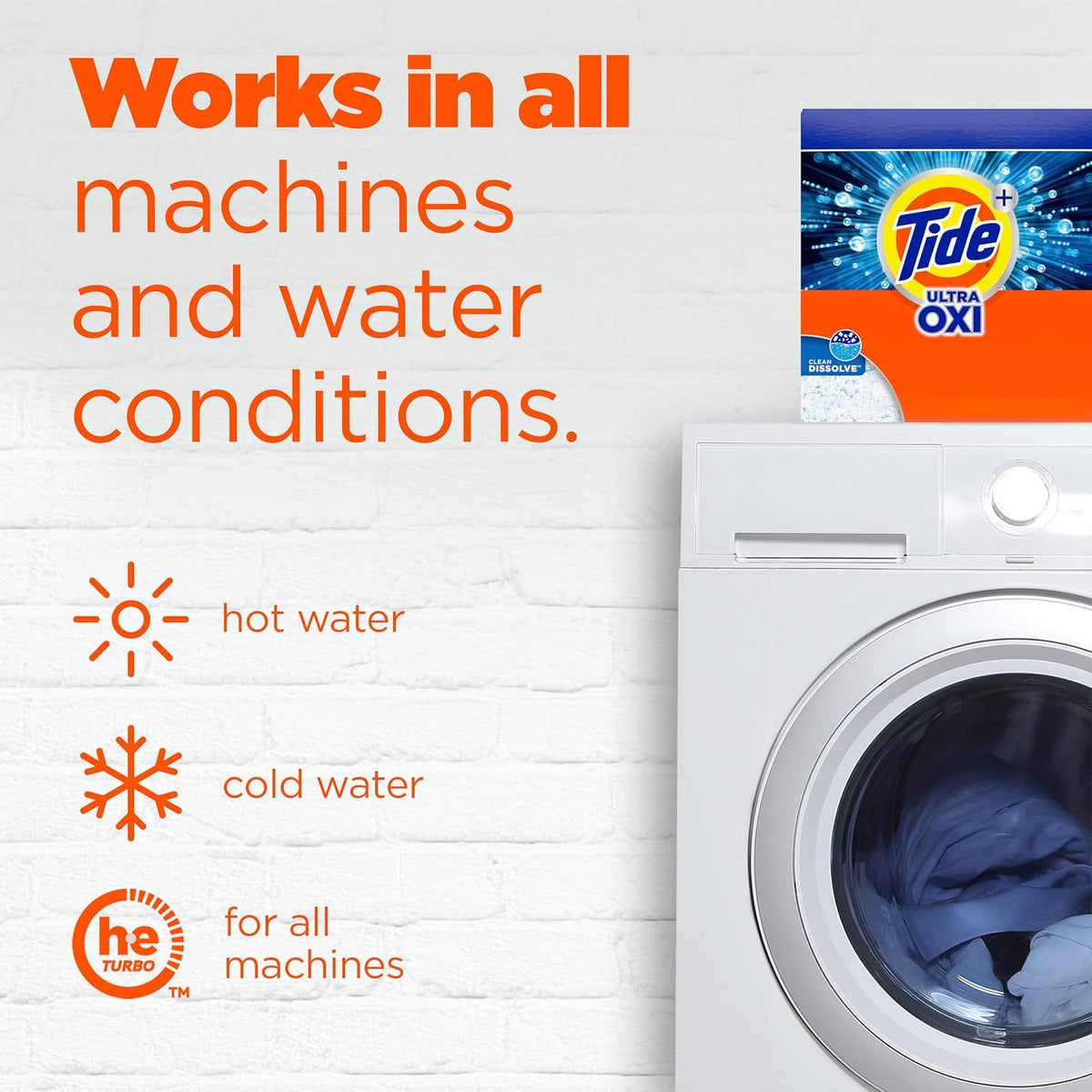 Tide HE Ultra Oxi Powder Laundry Detergent, Original, 250 Ounce — additional product image 7