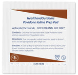 HAO Povidone-Iodine Prep Pads (120 Count), 10% Solution, Disposable Individually Wrapped Wipes For Wound Care, First Aid