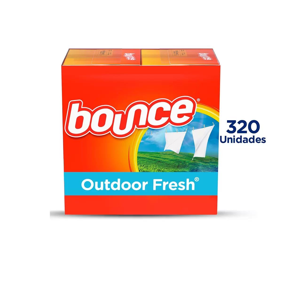 Bounce Fabric Softener Dryer Sheet Outdoor Fresh, 160 Sheets (Pack of 2) — additional product image 2
