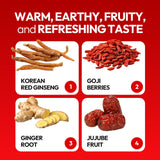 JUNG KWAN JANG US HongSamWon - Korean Red Ginseng Tea, Pre and Post Workout Herbal Energy Drink with Jujube, Cinnamon Ginger