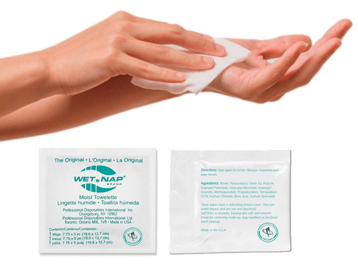 Hand Cleansing Pre-Moistened Refreshing Handynaps Wet Naps Moist Towelettes (100 Pack) — additional product image 5