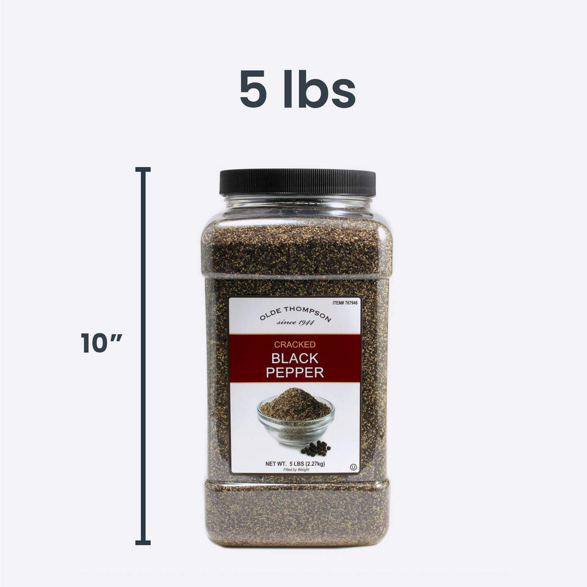 Olde Thompson Cracked Black Pepper, 5 Pound, Bulk Size — additional product image 3